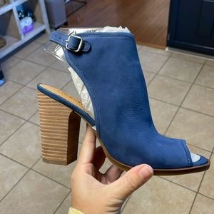 Brand New Lucky Brand Blue Open Toe Bootie